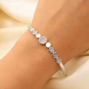 Mother Of Pearl Eternity Cuff Bracelet Kada