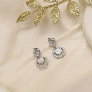 Mother Of Pearl Round Earrings