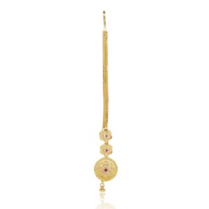 one gram gold-plated Look Mang Tika – Traditional Indian Accessory